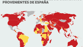 Viajar desde España – Mapa restricciones Covid actualizado